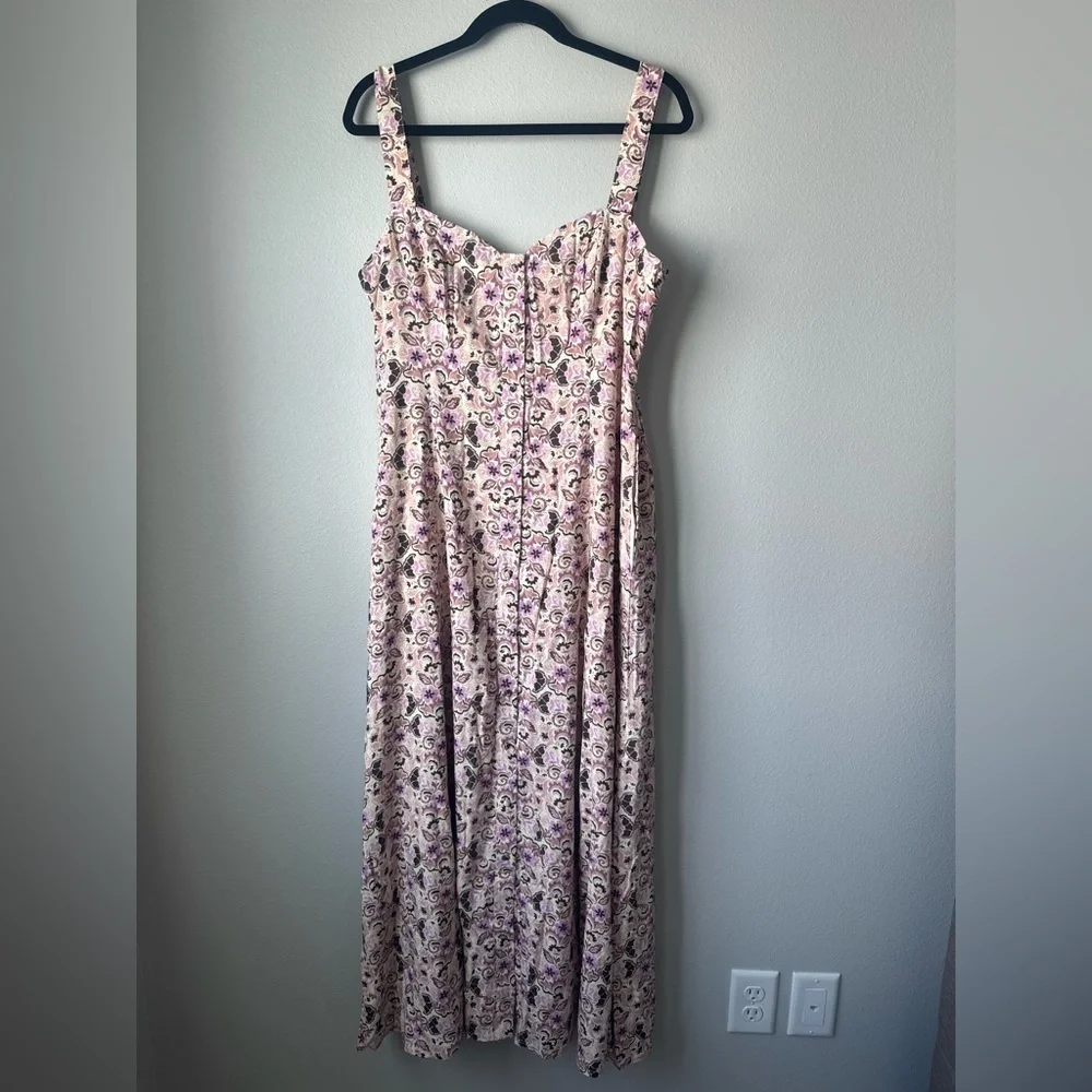 Z Supply Floral Print Dress in Purple and Pink - Picture 1 of 5